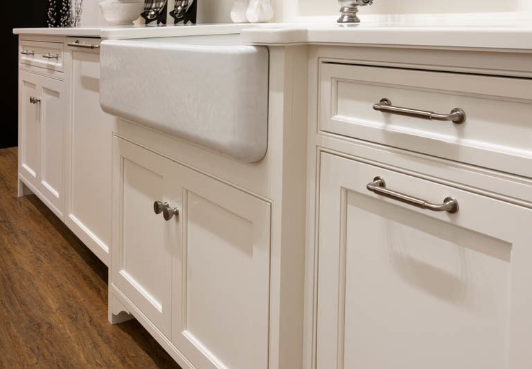 A close view of some Crown Select base cabinetry