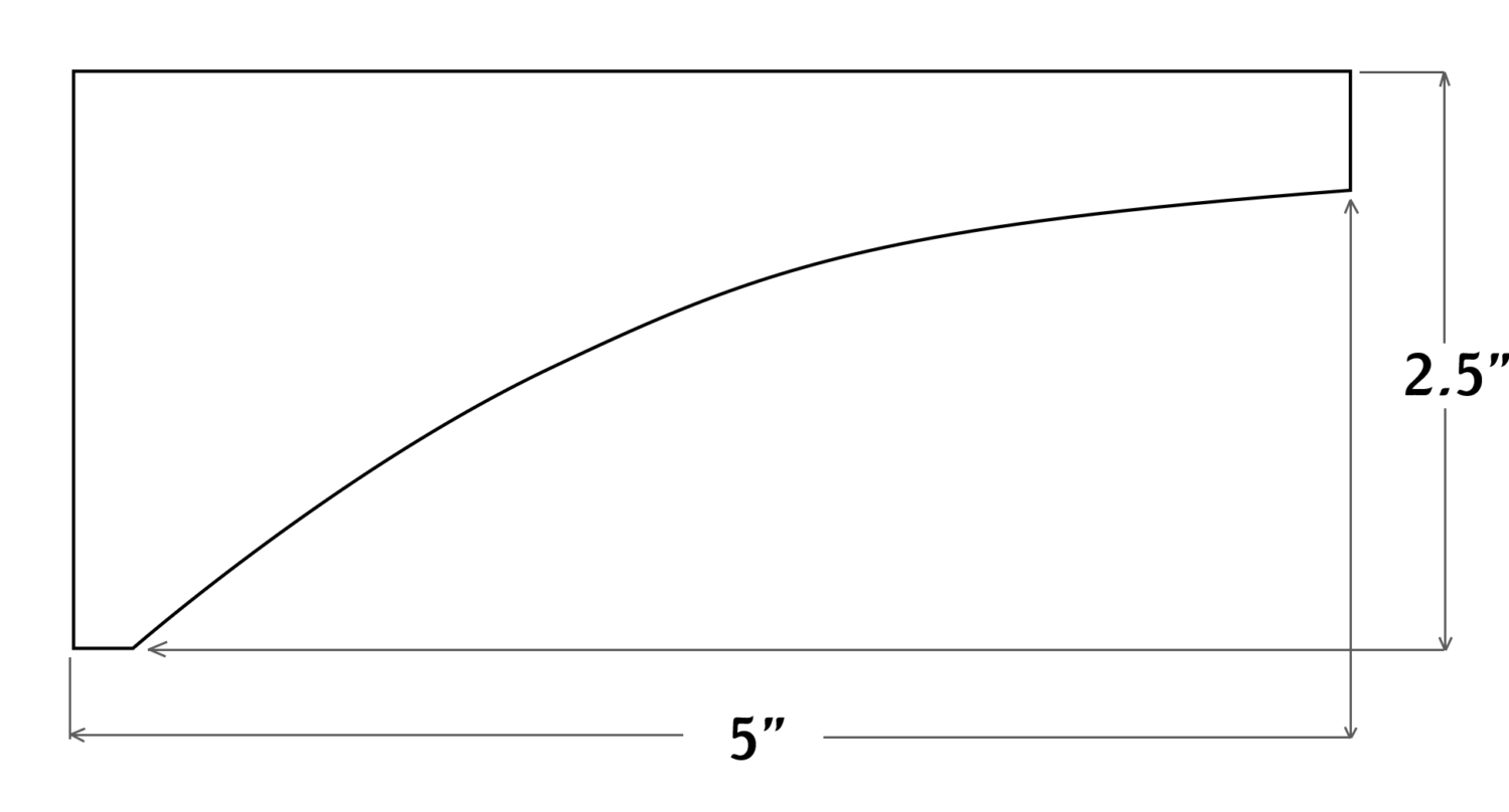Arched Toekick Dimensions