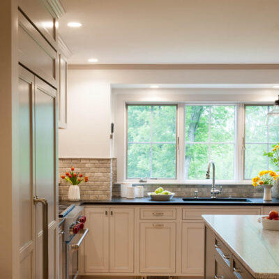 PERIMETER: Wood: Maple; Paint color: Grayish; Door Style: Exeter; Face Frame: Square Inset; ISLAND: Wood: Maple; Paint color: Classic French Gray; Door Style: Exeter; Face Frame: Square Inset