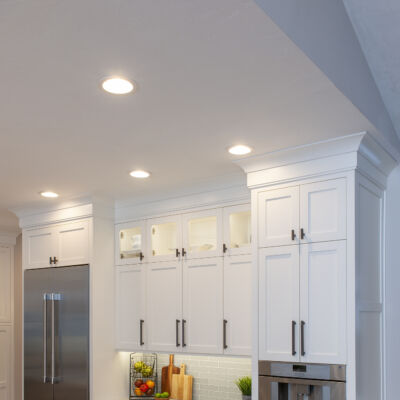 PERIMETER: Wood: Maple; Paint color: White Flour; Door Style: Enfield; Face Frame: Square Inset; ISLAND: Wood: Maple; Paint color: Peppercorn; Door Style: Enfield; Face Frame: Square Inset PERIMETER: Wood: Maple; Paint color: White Flour; Door Style: Enfield; Face Frame: Square Inset; ISLAND: Wood: Maple; Paint color: Peppercorn; Door Style: Enfield; Face Frame: Square Inset