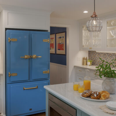 PERIMETER: Wood: Maple; Paint color: Pure White; Door Style: Cornish; Face Frame: Square Inset; ISLAND: Wood: Maple; Paint color: Poolhouse; Door Style: Cornish; Face Frame: Square Inset PERIMETER: Wood: Maple; Paint color: Pure White; Door Style: Cornish; Face Frame: Square Inset; ISLAND: Wood: Maple; Paint color: Poolhouse; Door Style: Cornish; Face Frame: Square Inset